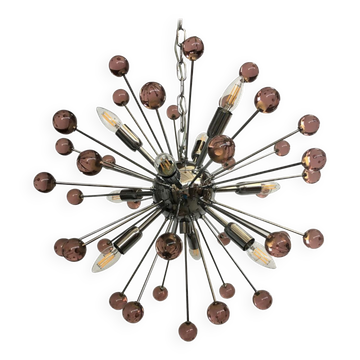 Lustre ametista « star » murano verre spoutnik
