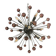 Ametista “star” murano glass sputnik chandelier