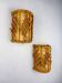 Pair of mid-century rattan wall sconces, circa 1970s, Italy
