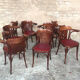 Bistro armchairs, bentwood, Scheepers, made in Belgium