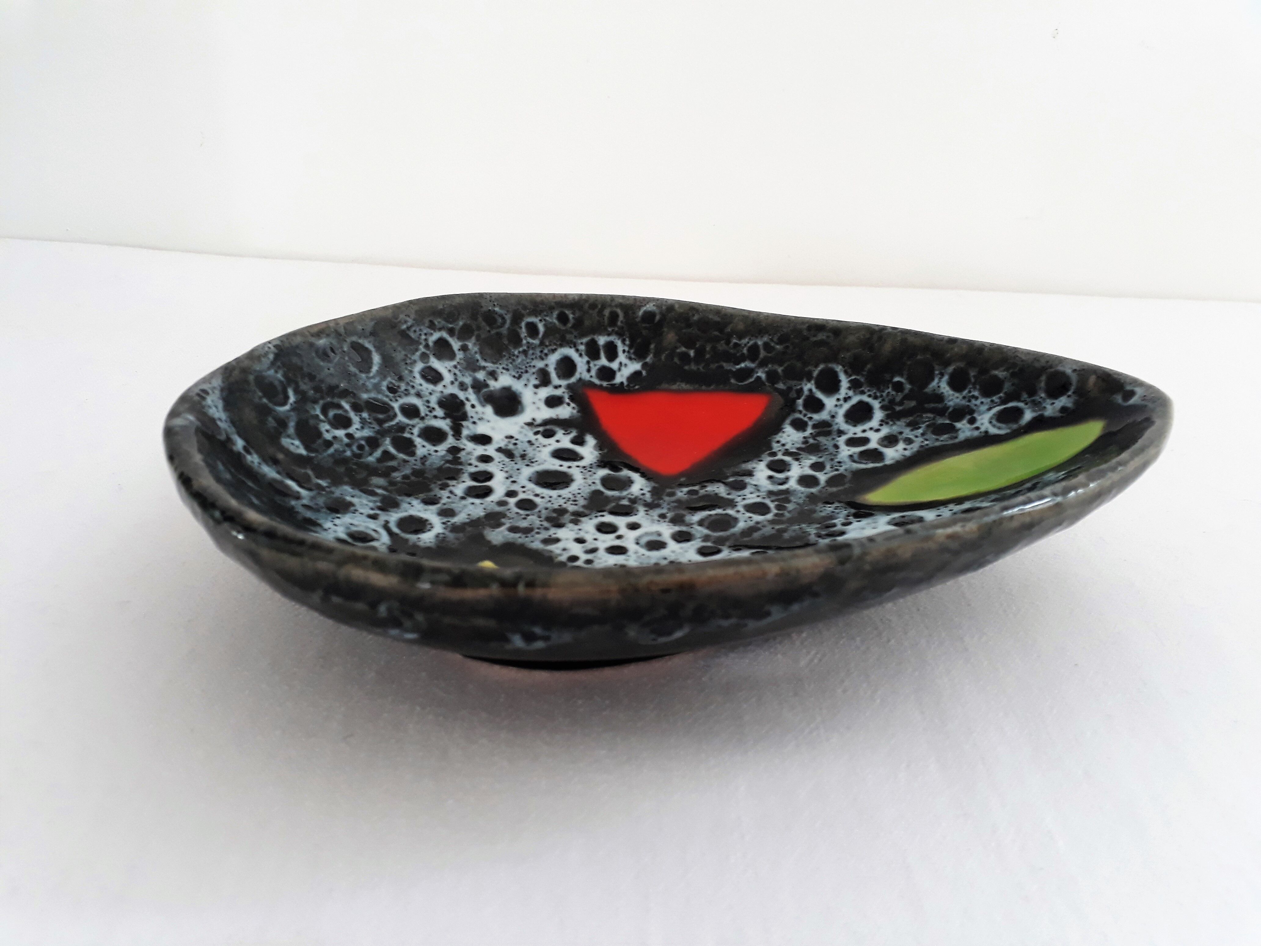 Coupelle ou vide poche céramique signe Luc Vallauris vintage années 50