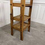 Brutalist shelf from the 1950s in beech wood.