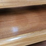 Vittorio Dassi Rosewood Credenza with Black Glass Top, Italian 1940