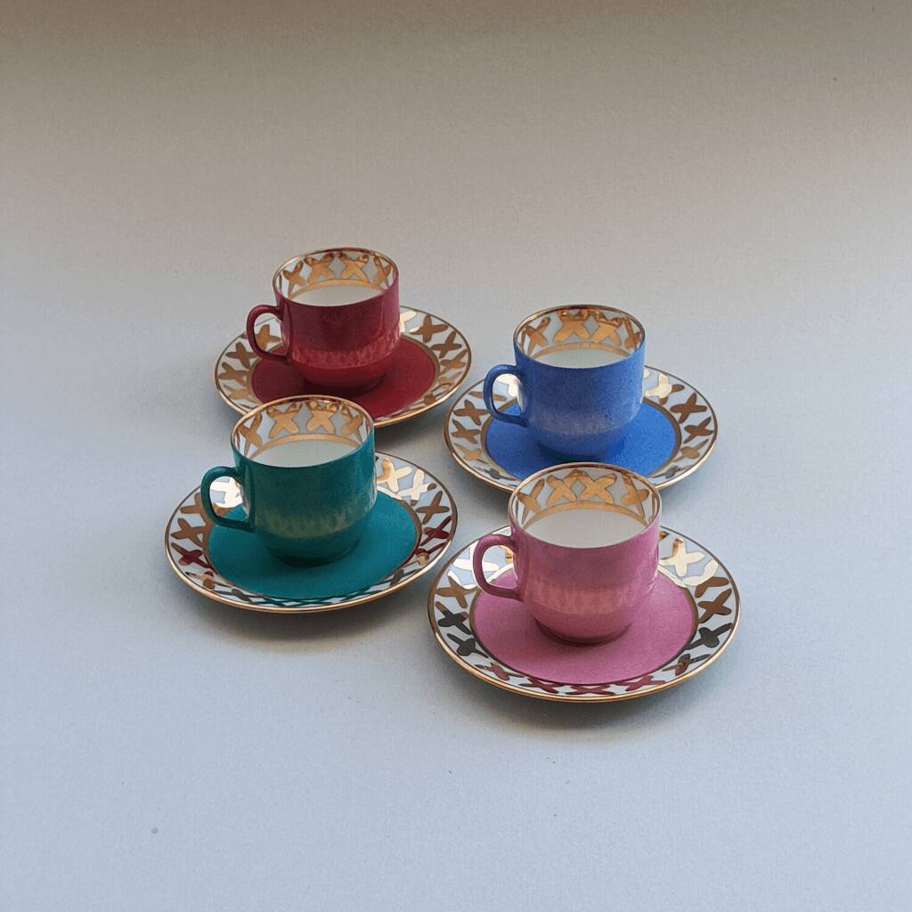 Service of 4 cups designed by Hilton McConnico from the 1980s.