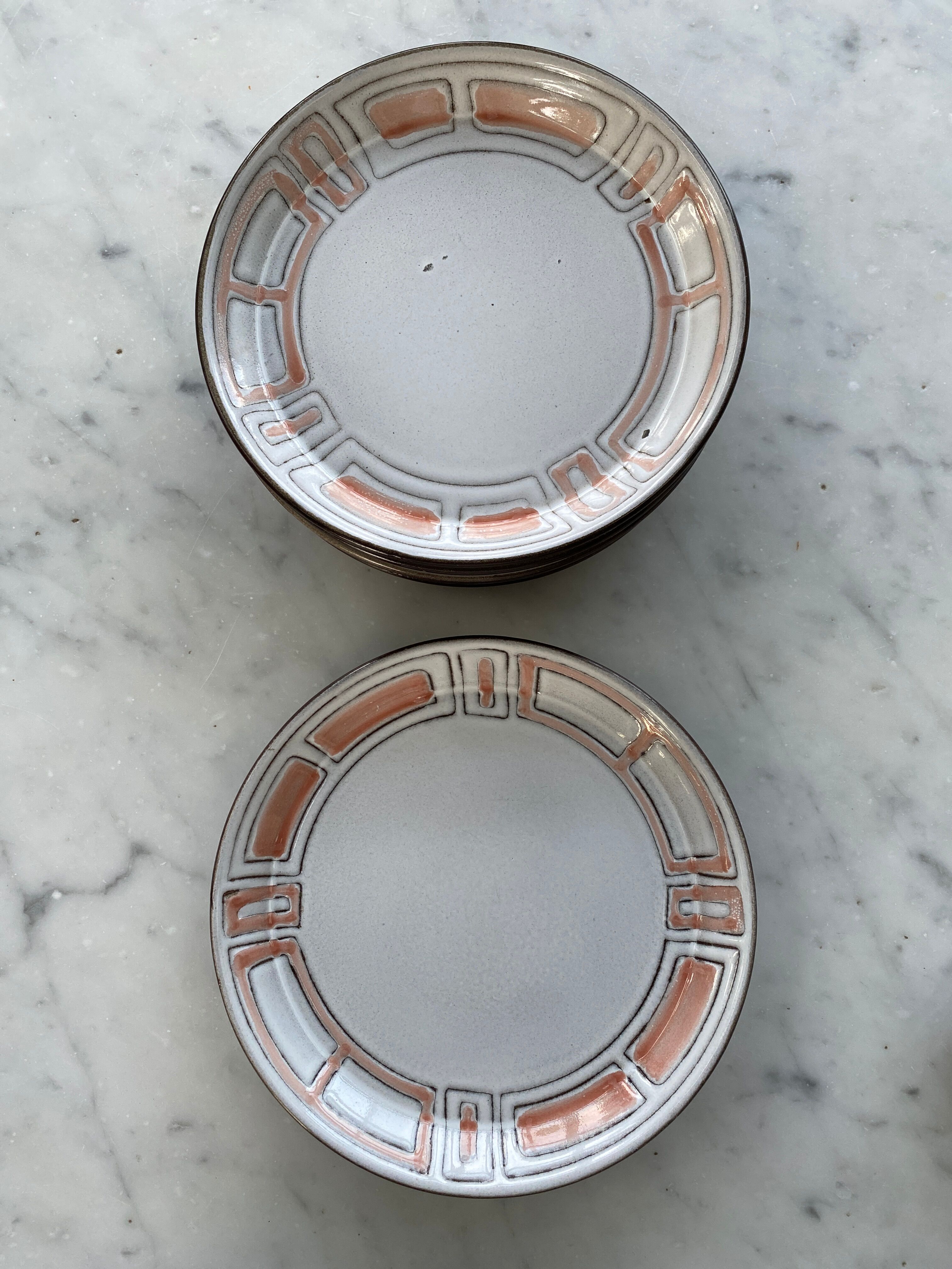 5 dessert plates Niderviller mahia model