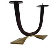 Art Deco style 2-armed candleholder, Germany, 1950s