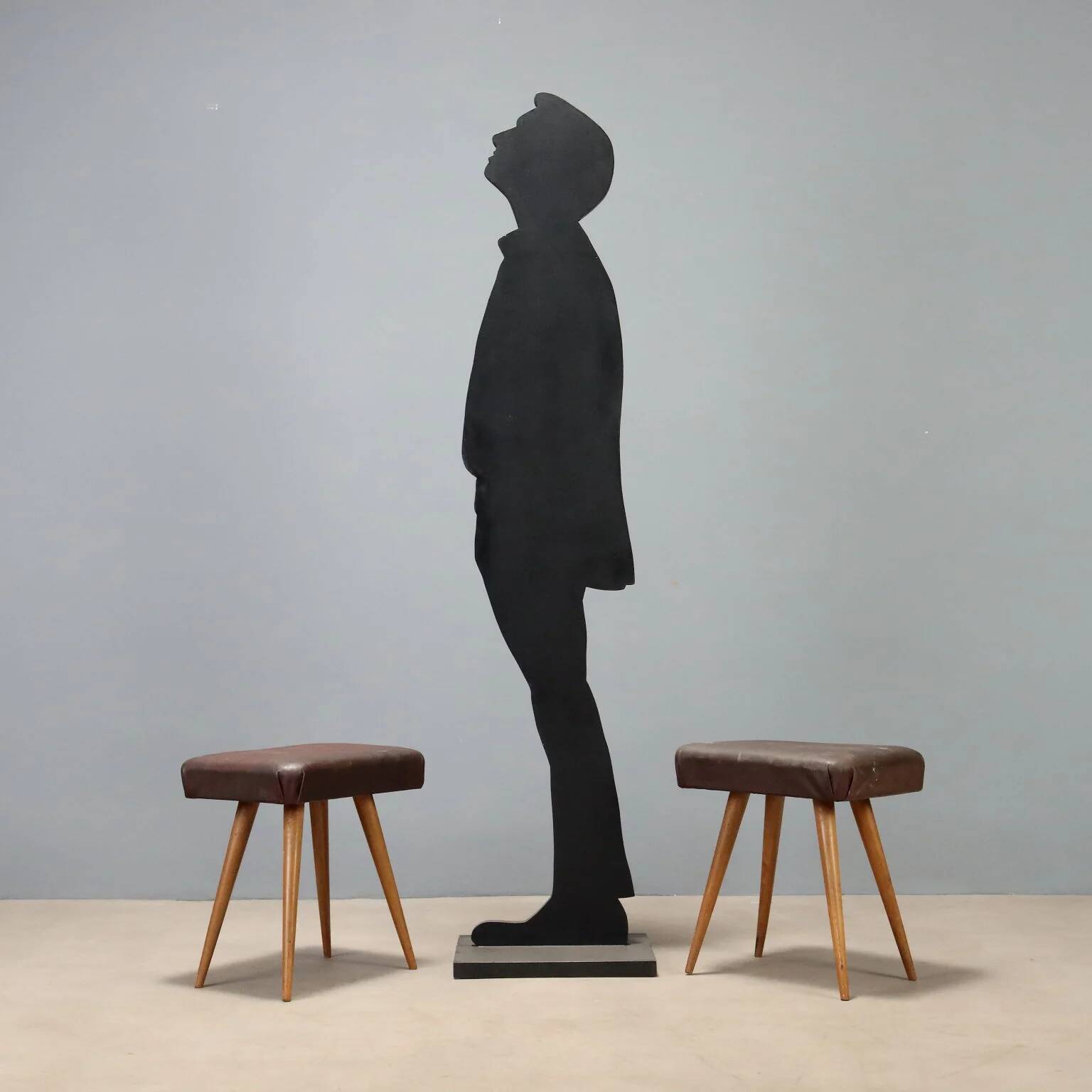 Pair of vintage stools from the 1950s.