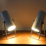 Pair of adjustable spotlights 70s