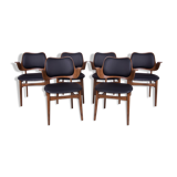 Model 107 armchairs by Hans Olsen for Bramin, 1950