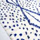 Azilal Moroccan Berber rug with Majorelle blue patterns, 1.52 x 1.02 m