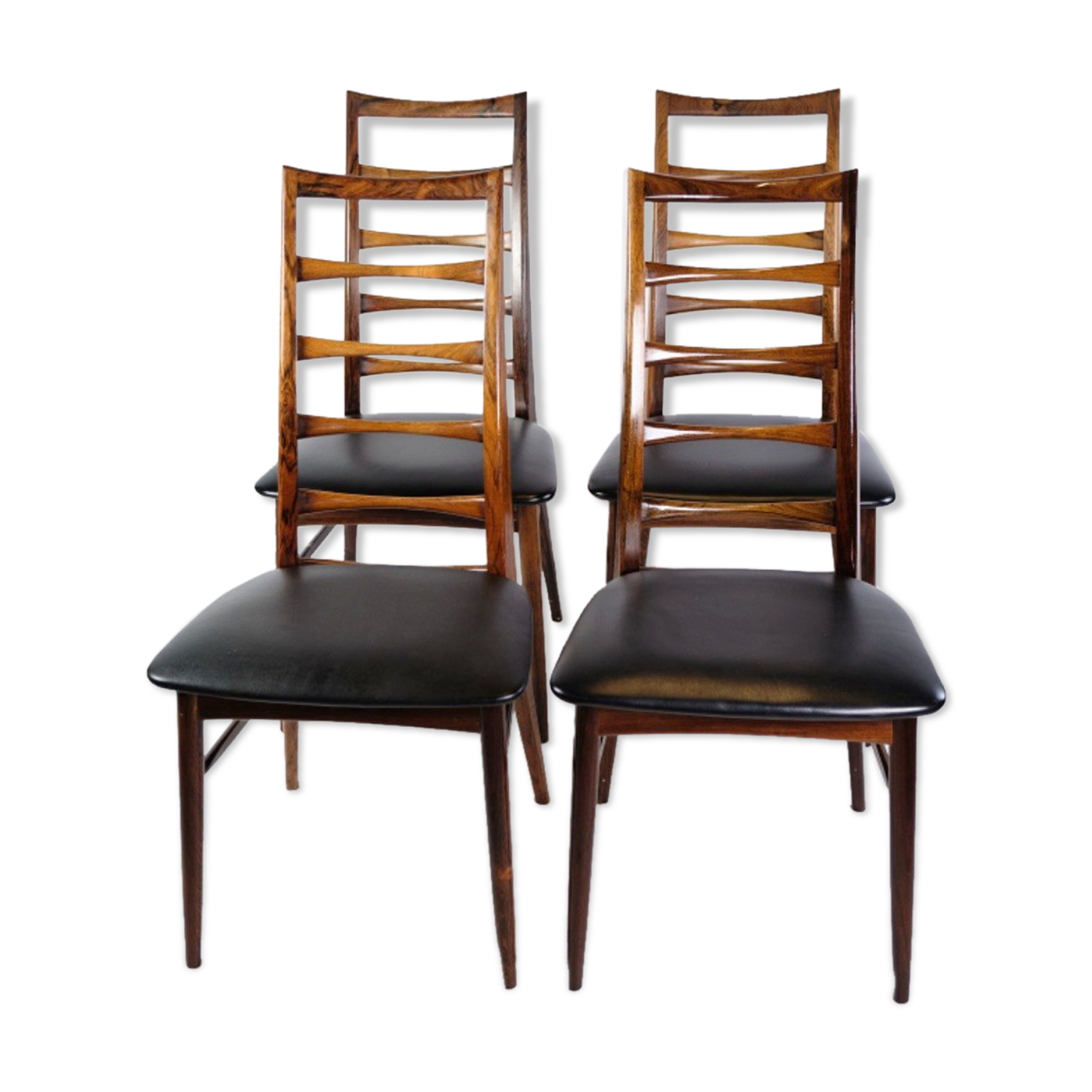 High-Backed Rosewood Chairs Designed by Niels Kofoed