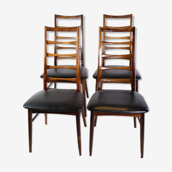 High-Backed Rosewood Chairs Designed by Niels Kofoed