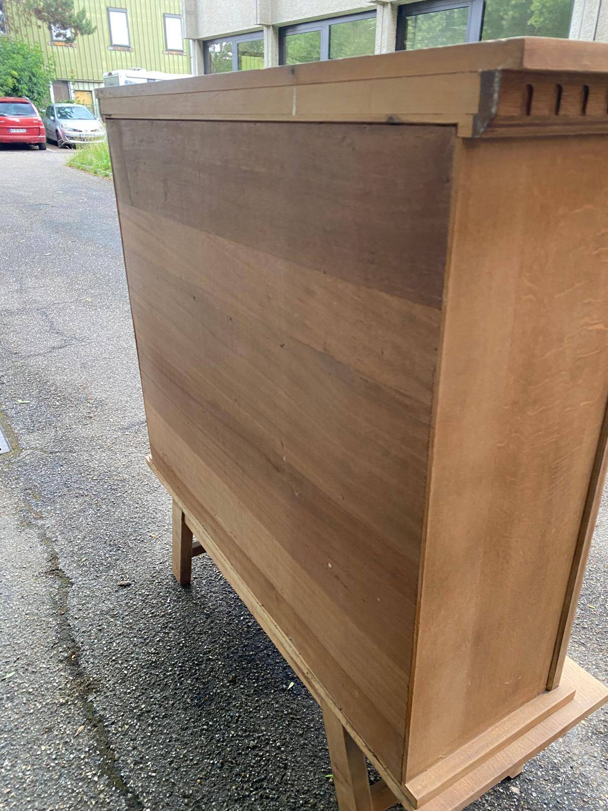 Buffet armoire renaissance espagnole rénovée en chêne 1930
