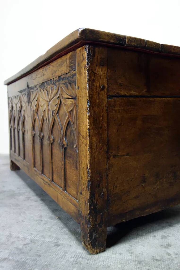 Rustic Neo-Gothic Chest, Mid-18th Century