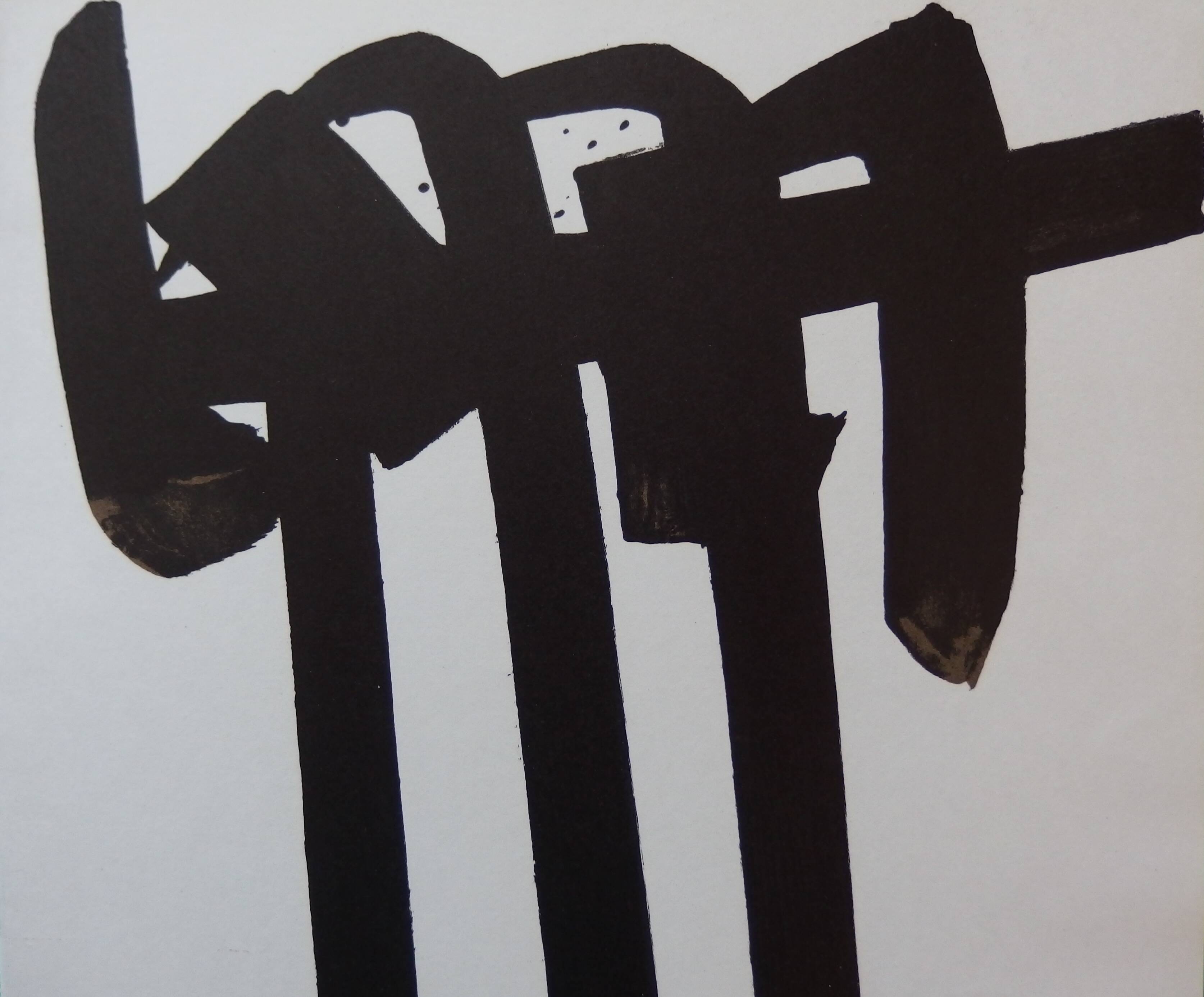 Pierre soulages: lithograph no. 28 - original lithograph