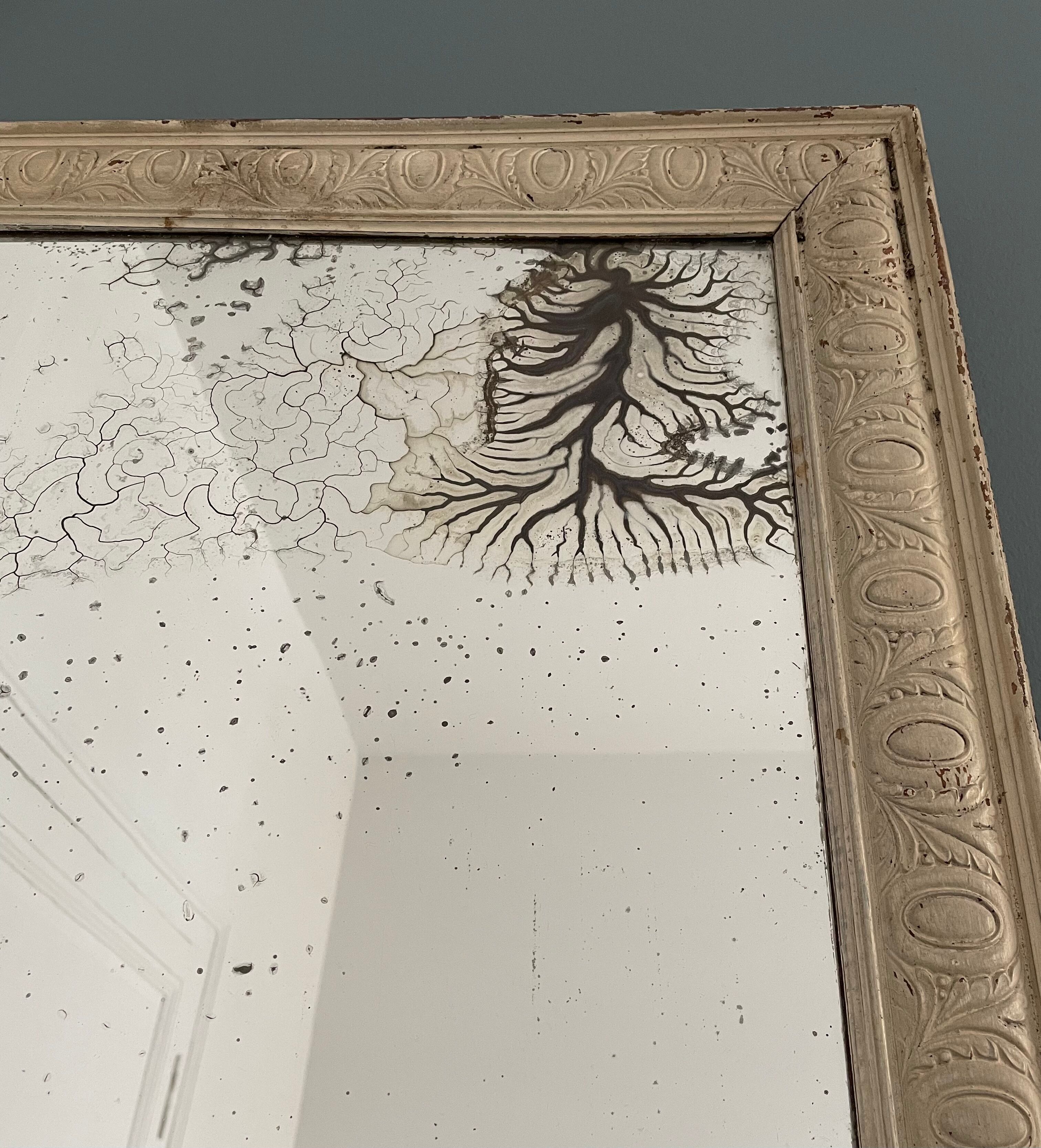 Miroir ancien verre mercurisé