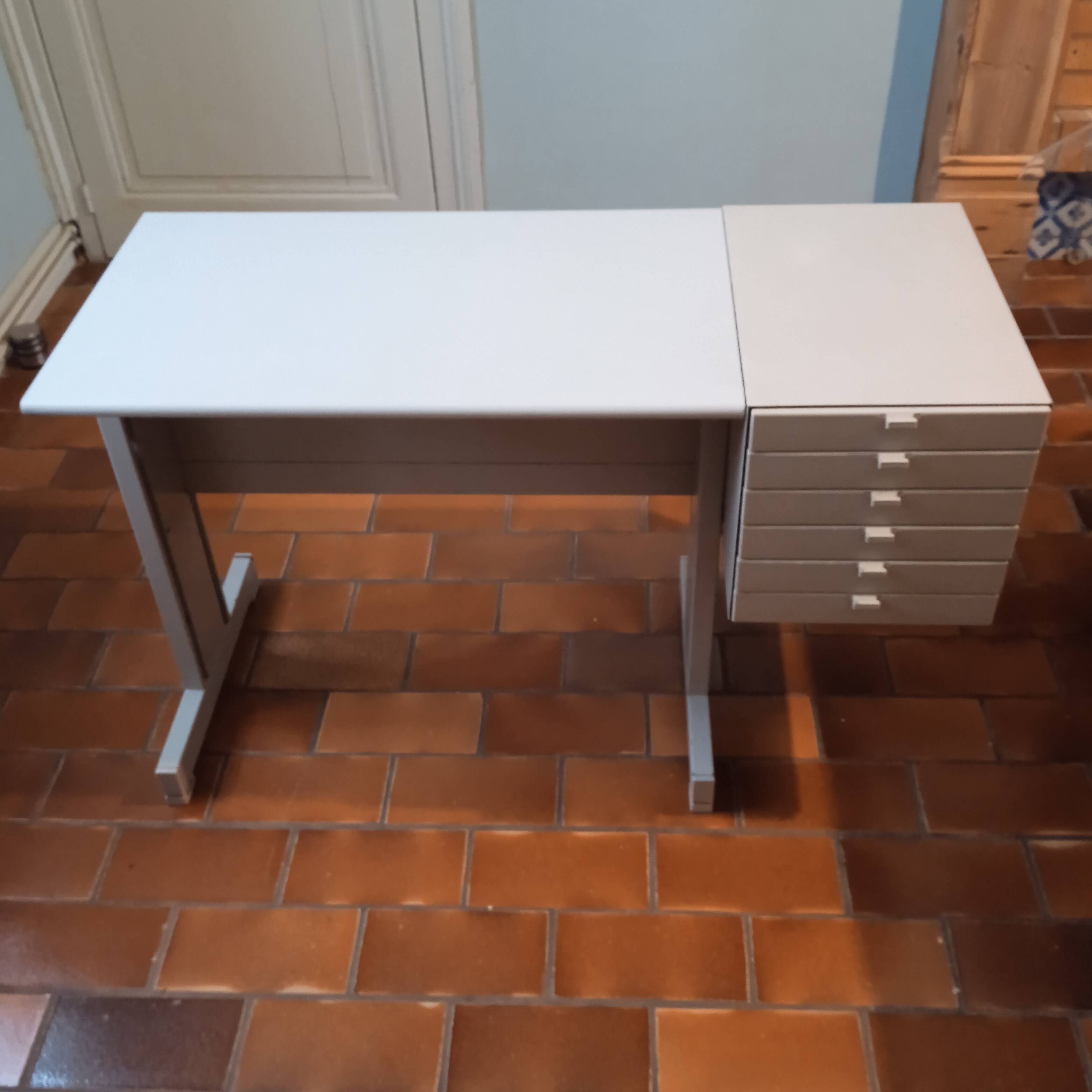 Design by Ettore Sottsass in the 1970s for Olivetti Italy Desk