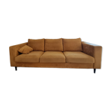 Velvet mustard sofa 3 places