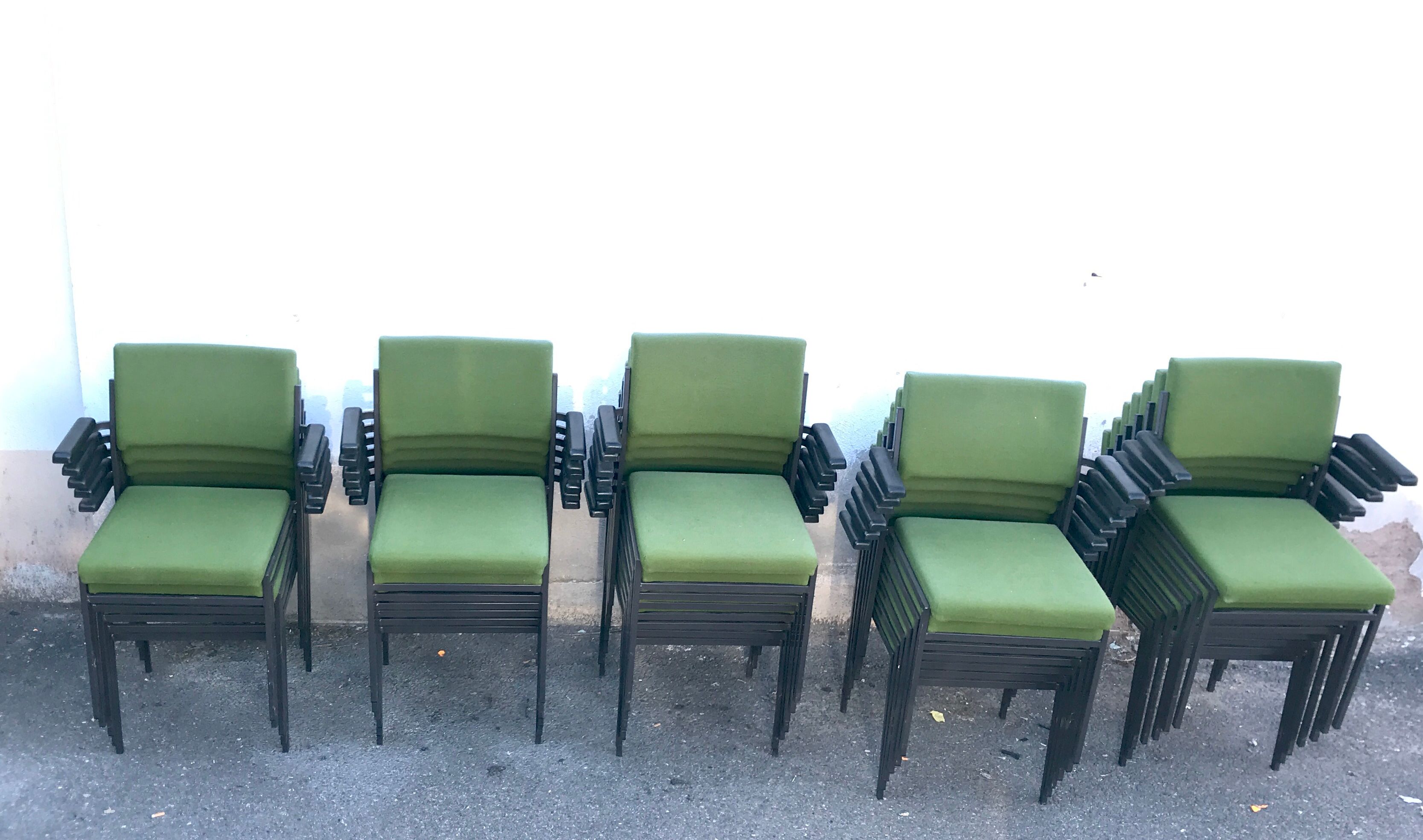 27 armchairs - modern - vintage - metal feet - 1960