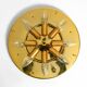Gorgeous large 1970s Palwa brass ceiling or wall lamp with faceted crystal