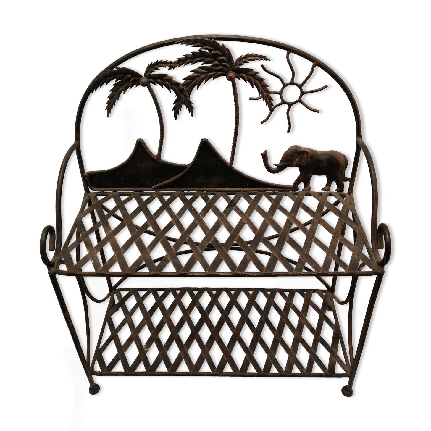 Iron floor forge decor orental