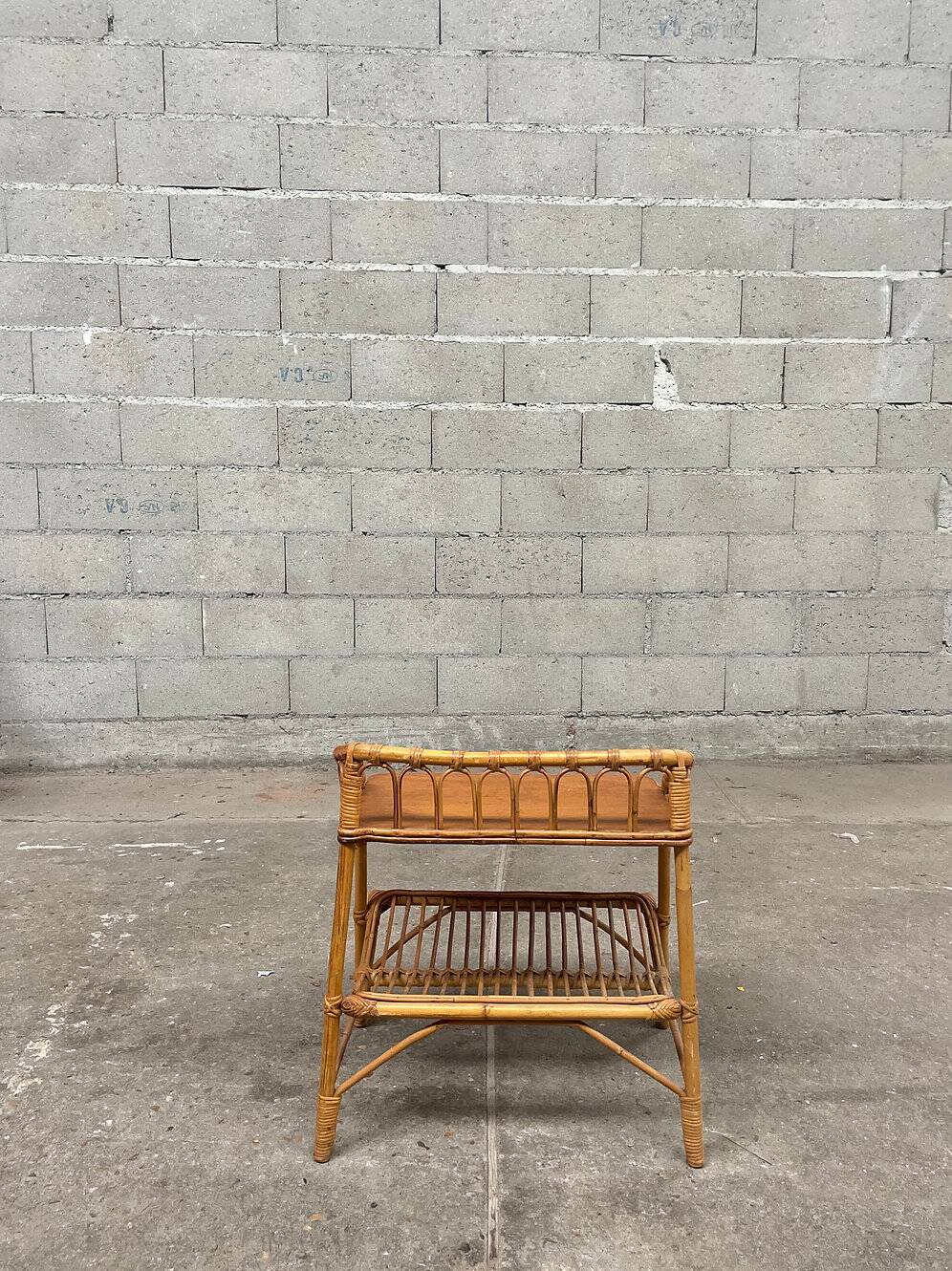 Bout de canapé rotin