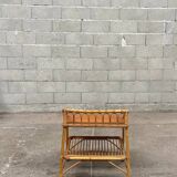 Bout de canapé rotin