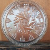 Round plate plate chiseled glass