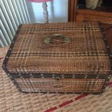Old wicker trunk