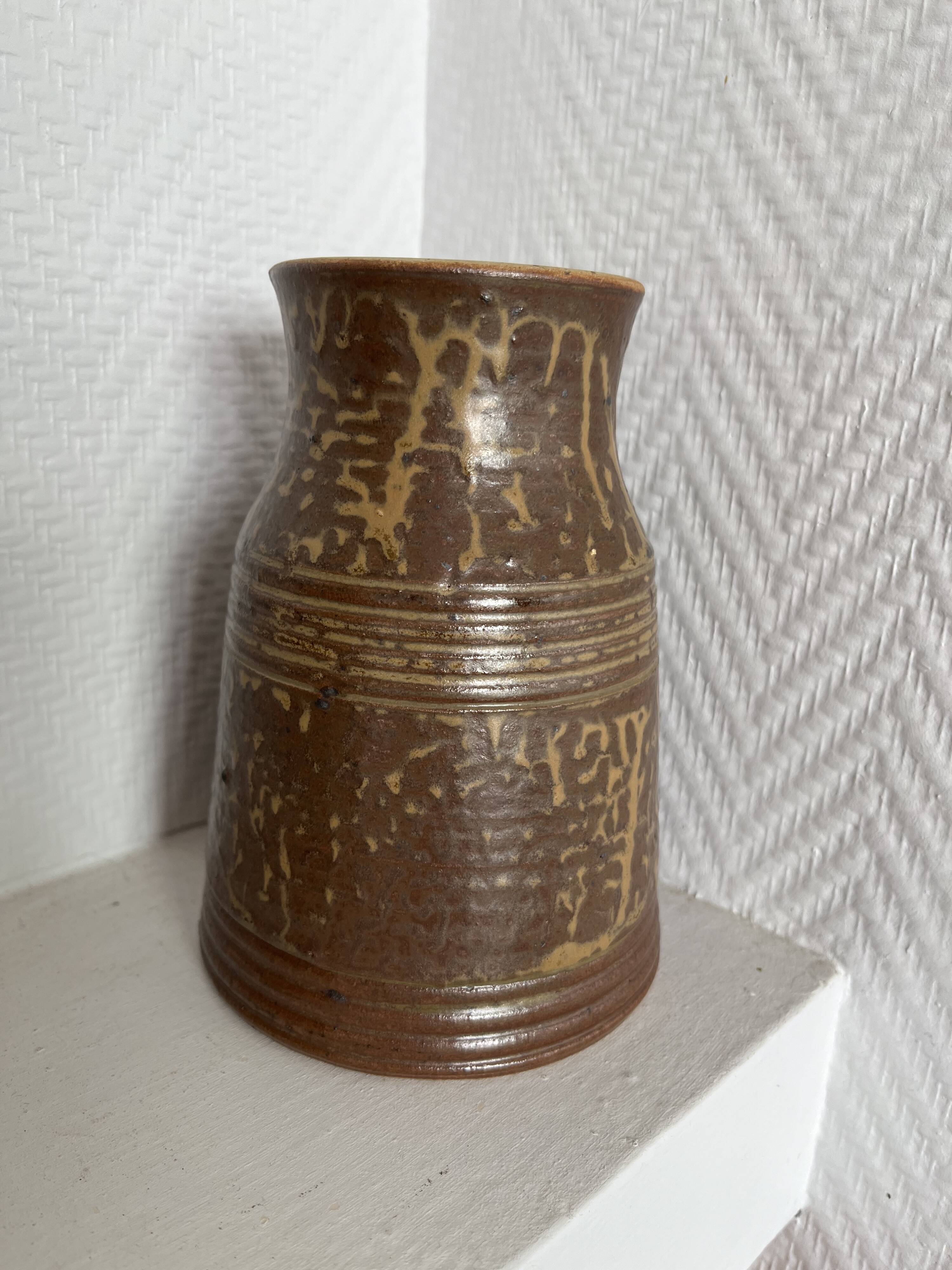 Set of 2 pieces in stoneware, the Bodin post.