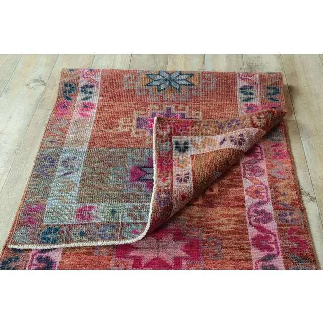 Turkish Hand-Knotted Runner 86x388