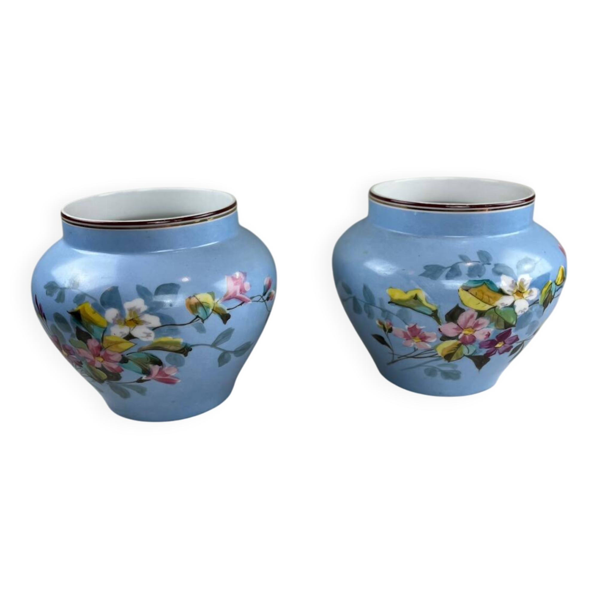 Pair of antique plant pots