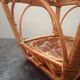 Old plant holder, wicker and rattan suspension, vintage 70s