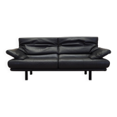 Leather sofa Alanda, Italian design, B&B Italia, designer Paolo Piva