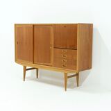 Scandinavian Two Tone Teak Highboard 1960s