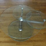 Table basse en verre design transparente et transformable