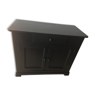 Antique black solid wood sideboard