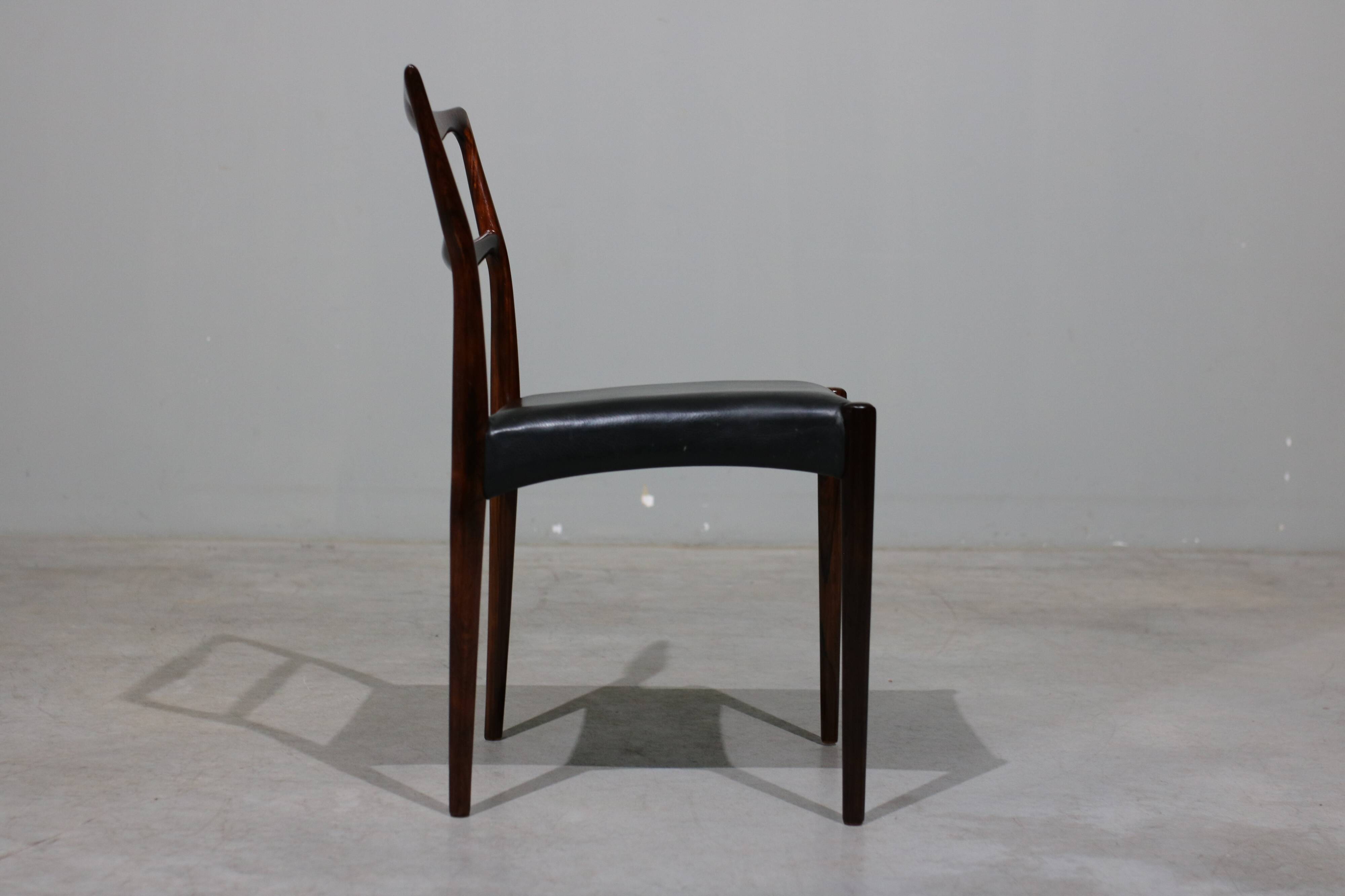 Rosewood Dining Chairs by H.W.Klein for Bramin, set of 6