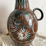 Handmade ceramic vase by Mongolfier, signed Yvon Roy, 1960