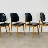 4 Baumann Pegasus chairs, black, 60s