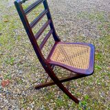 Chaise pliante cannée