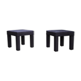 Pair of Parsons poufs, mid-twentieth century