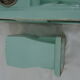 Clock doves color green blue and its vase 50s