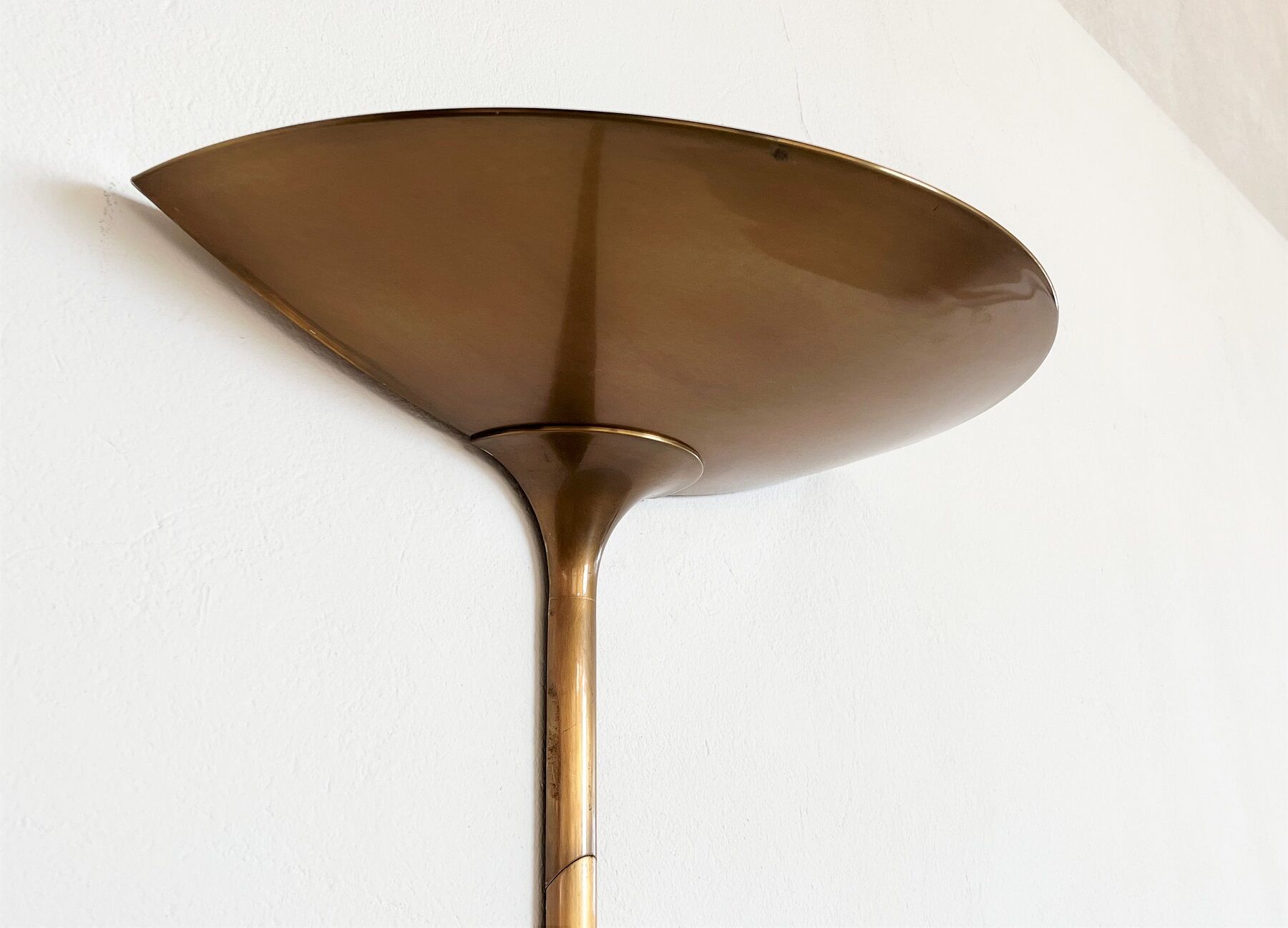 Florian Schulz Vintage Wall Sconce in Brushed Brass, 1970s