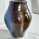 Blue and brown ceramic vase from the 1980s.