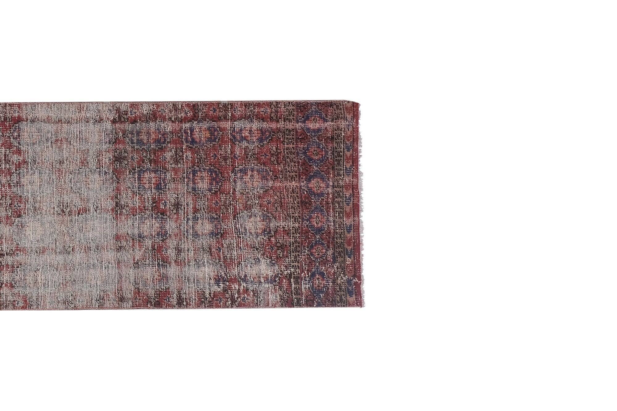 Vintage Turkish hallway rug 80x327 cm
