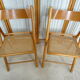 Pair of canned folding chairs