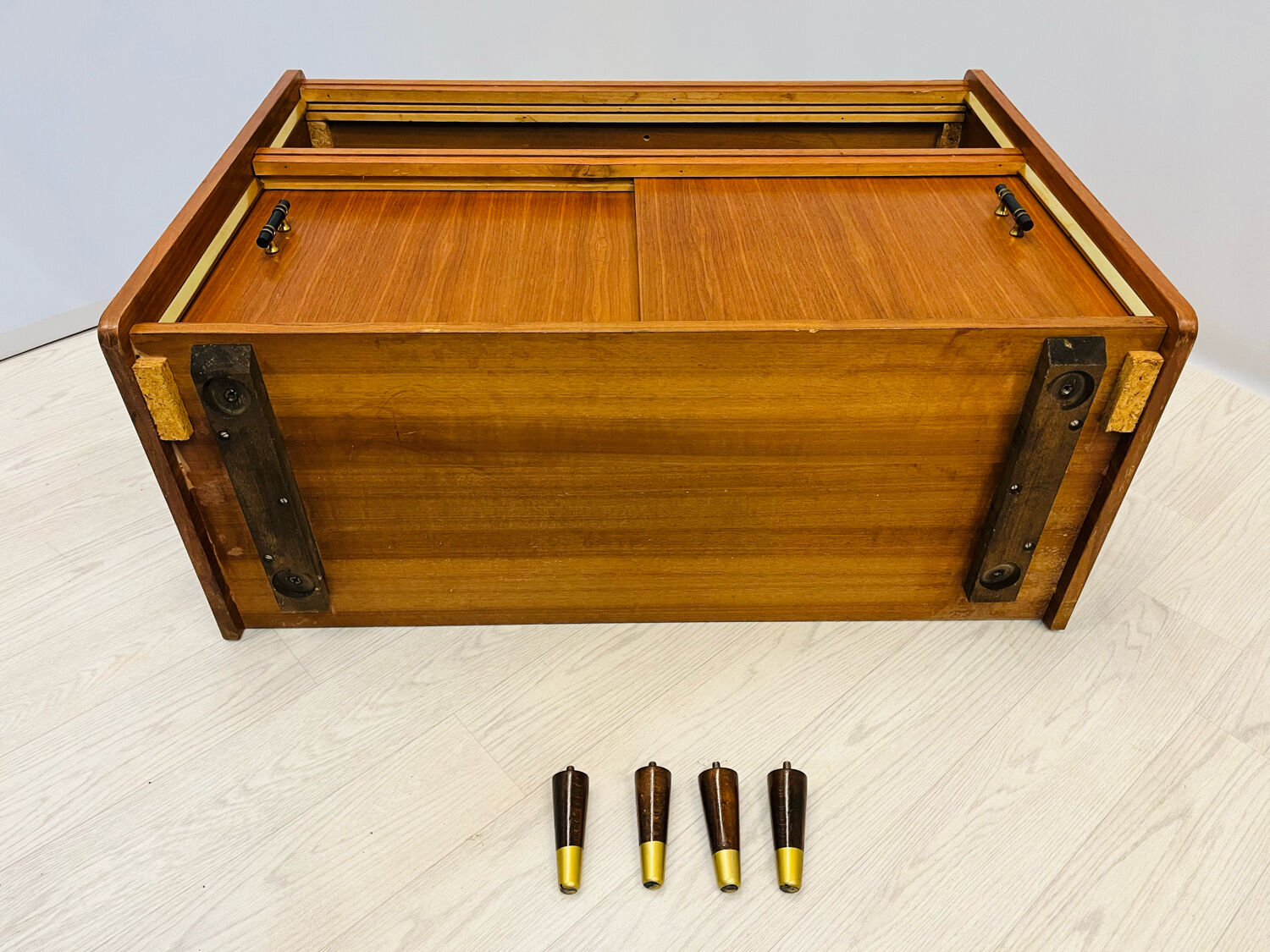 Vintage cabinet with sliding doors