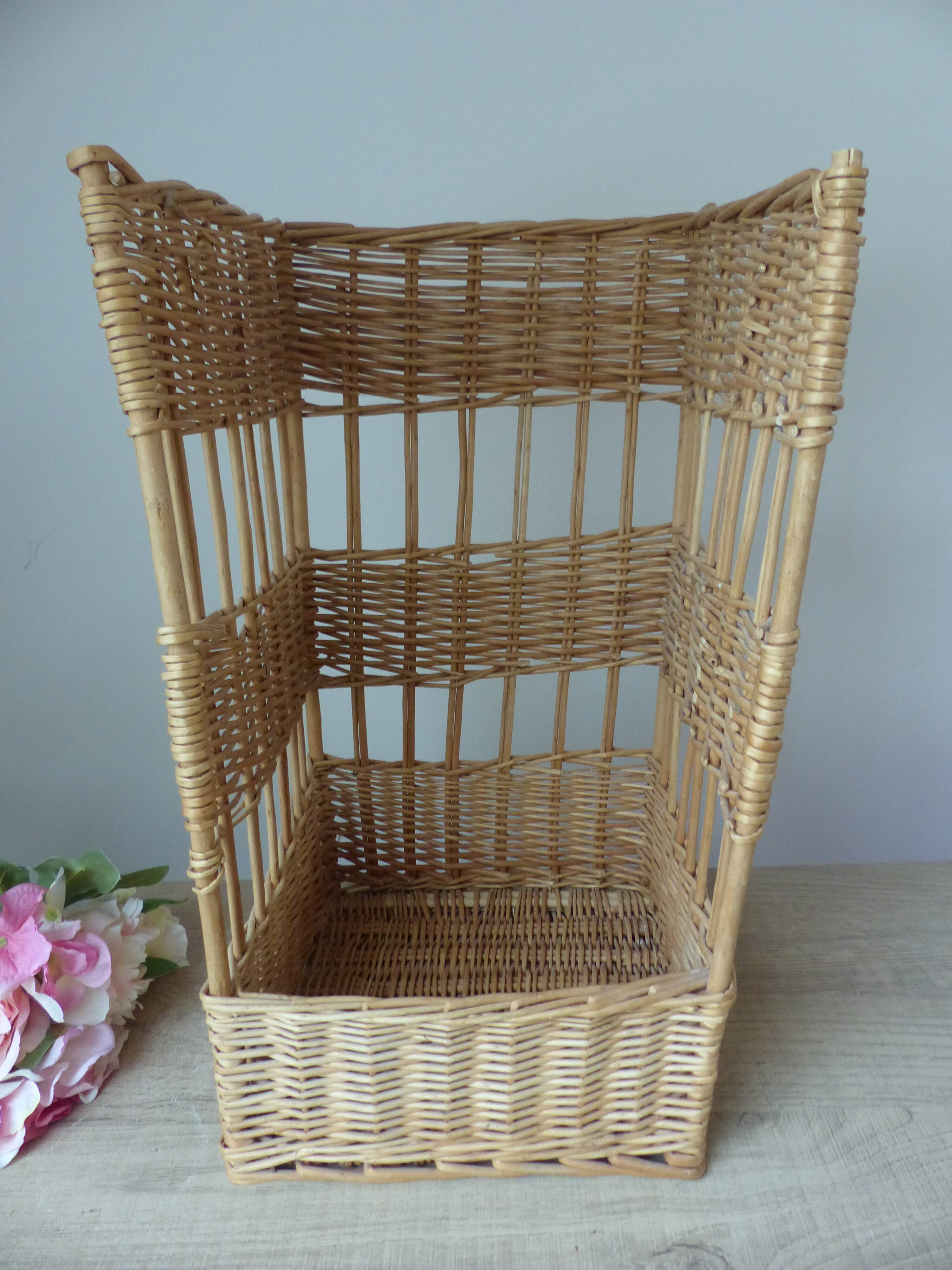 Large vintage bread basket – Wicker & rattan – French bakery style