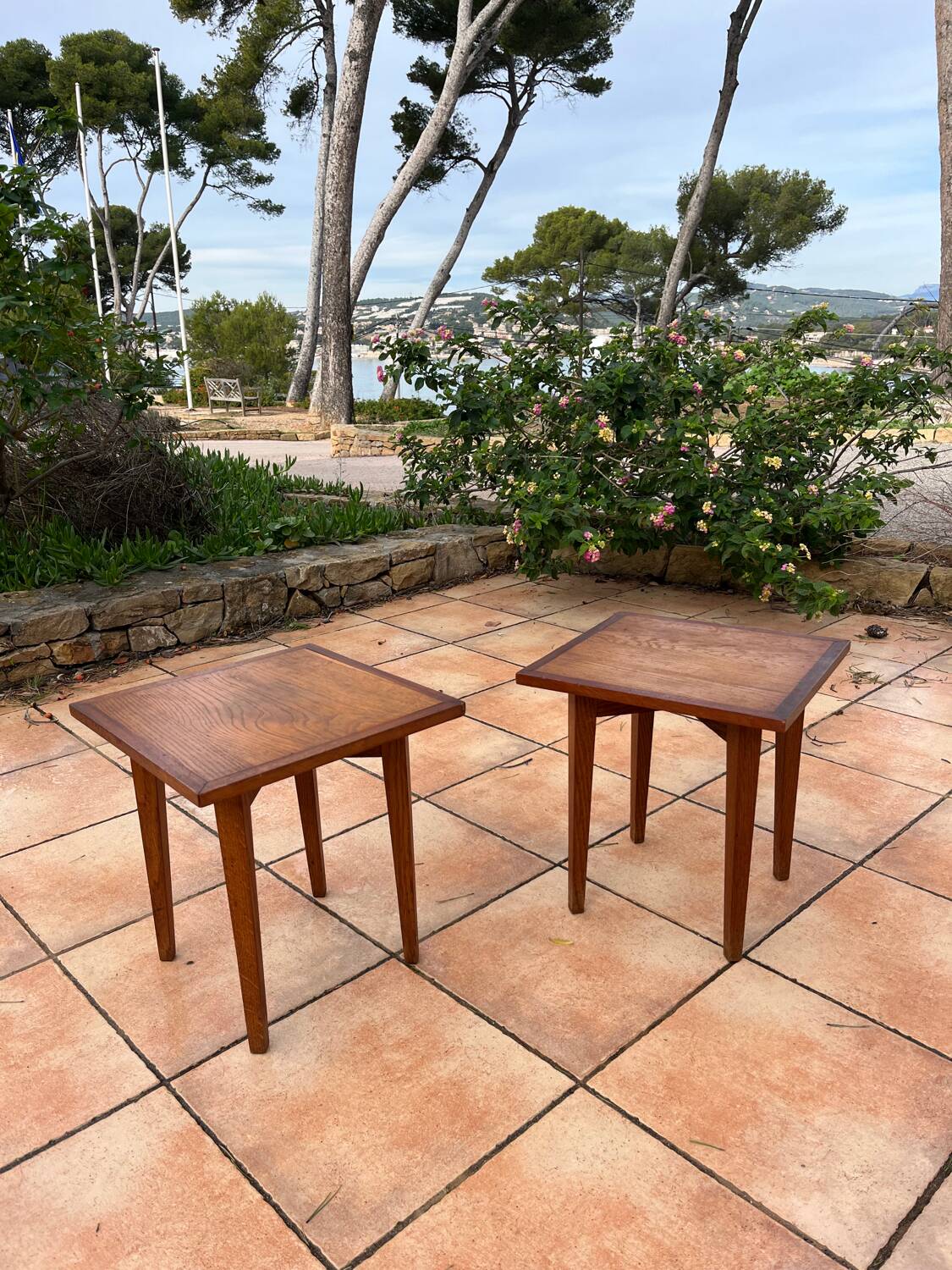 Pair of small side tables from the 1950s